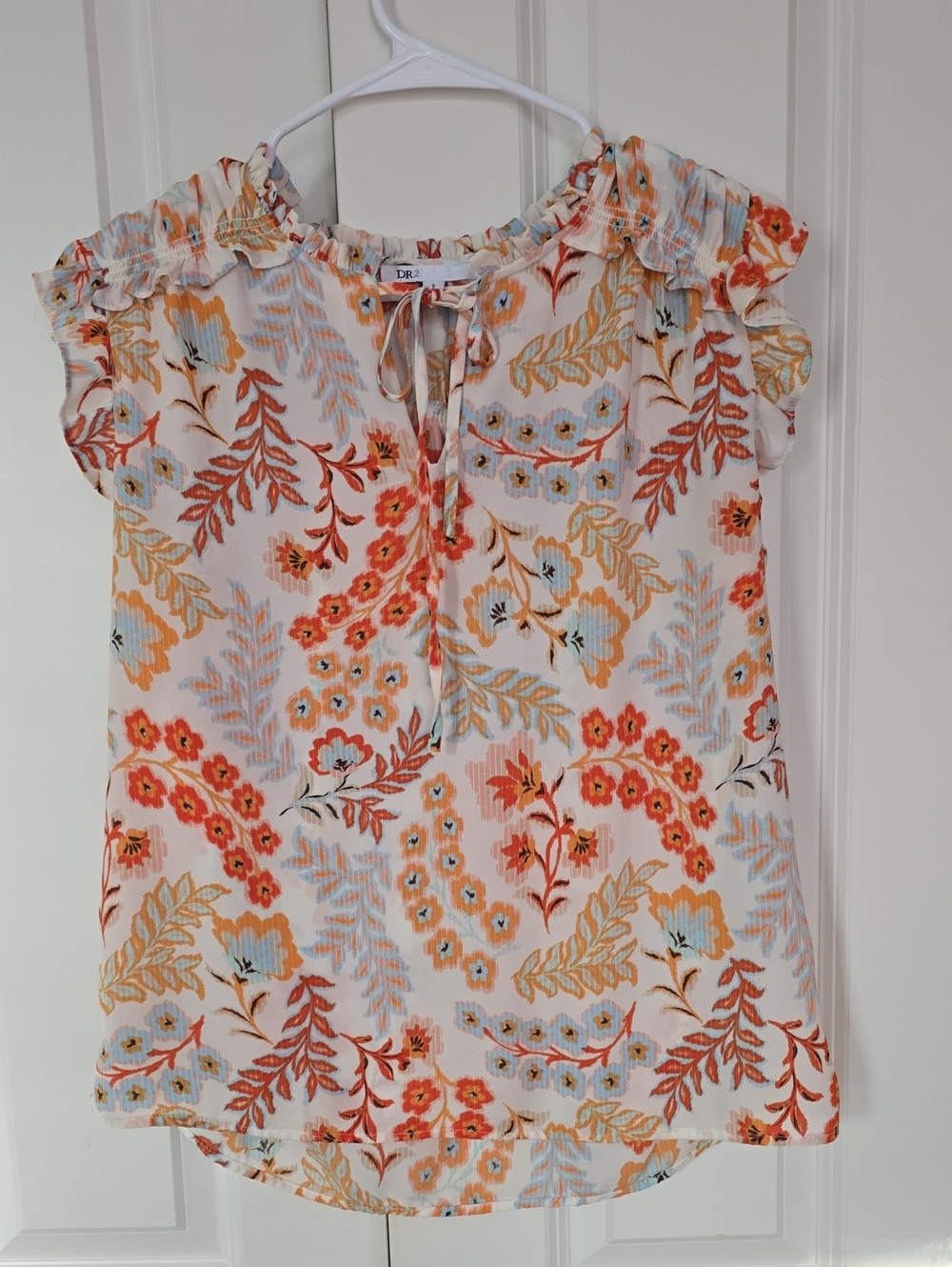 DR2 Cream Camisole with Coral, Gold & Light Blue Floral